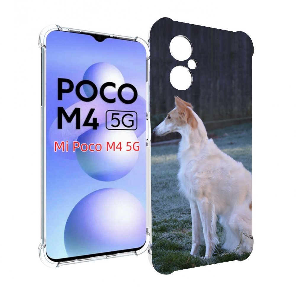 

Чехол MyPads русская псовая борзая для Xiaomi Poco M4 5G, Прозрачный, Tocco