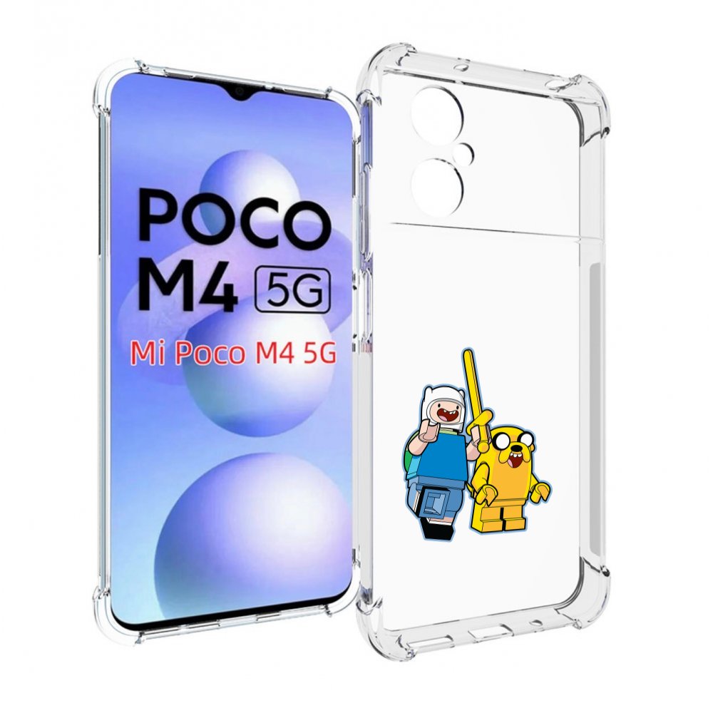 

Чехол MyPads время приключений лего для Xiaomi Poco M4 5G, Прозрачный, Tocco