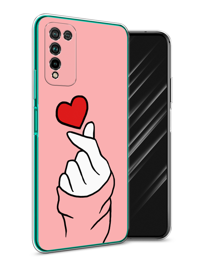 

Чехол Awog на Honor 10X Lite "Милое сердечко", Белый;красный;черный, 6104650-7