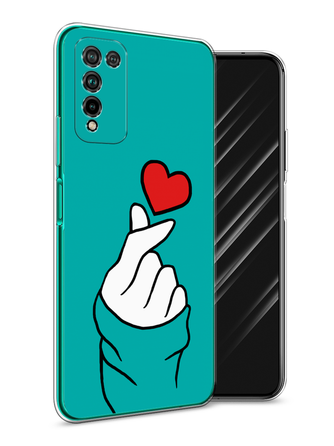 

Чехол Awog на Honor 10X Lite "Маленькое сердечко", Голубой;белый;красный, 6104650-7