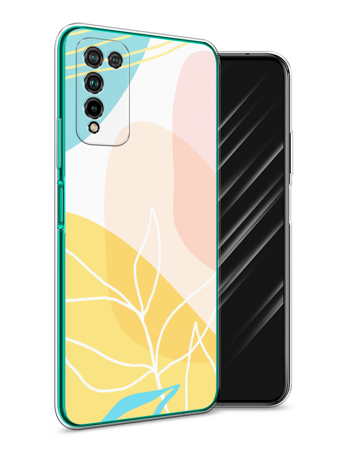 

Чехол Awog на Honor 10X Lite "Летнее настроение", Желтый;голубой;розовый, 6104650-10