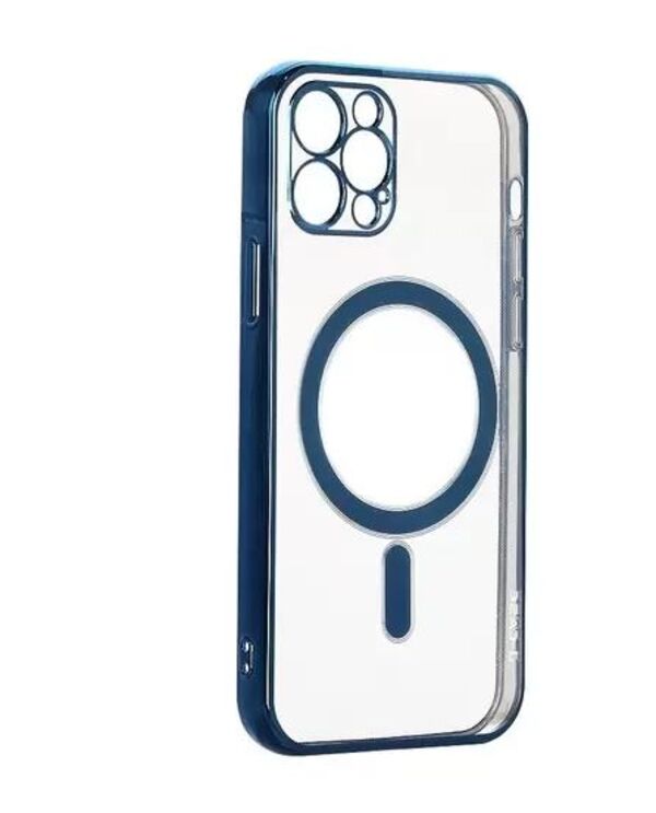

Чехол-накладка J-Case Magsafe Series для Apple iPhone 13 Pro силиконовый (голубой), Голубой;прозрачный