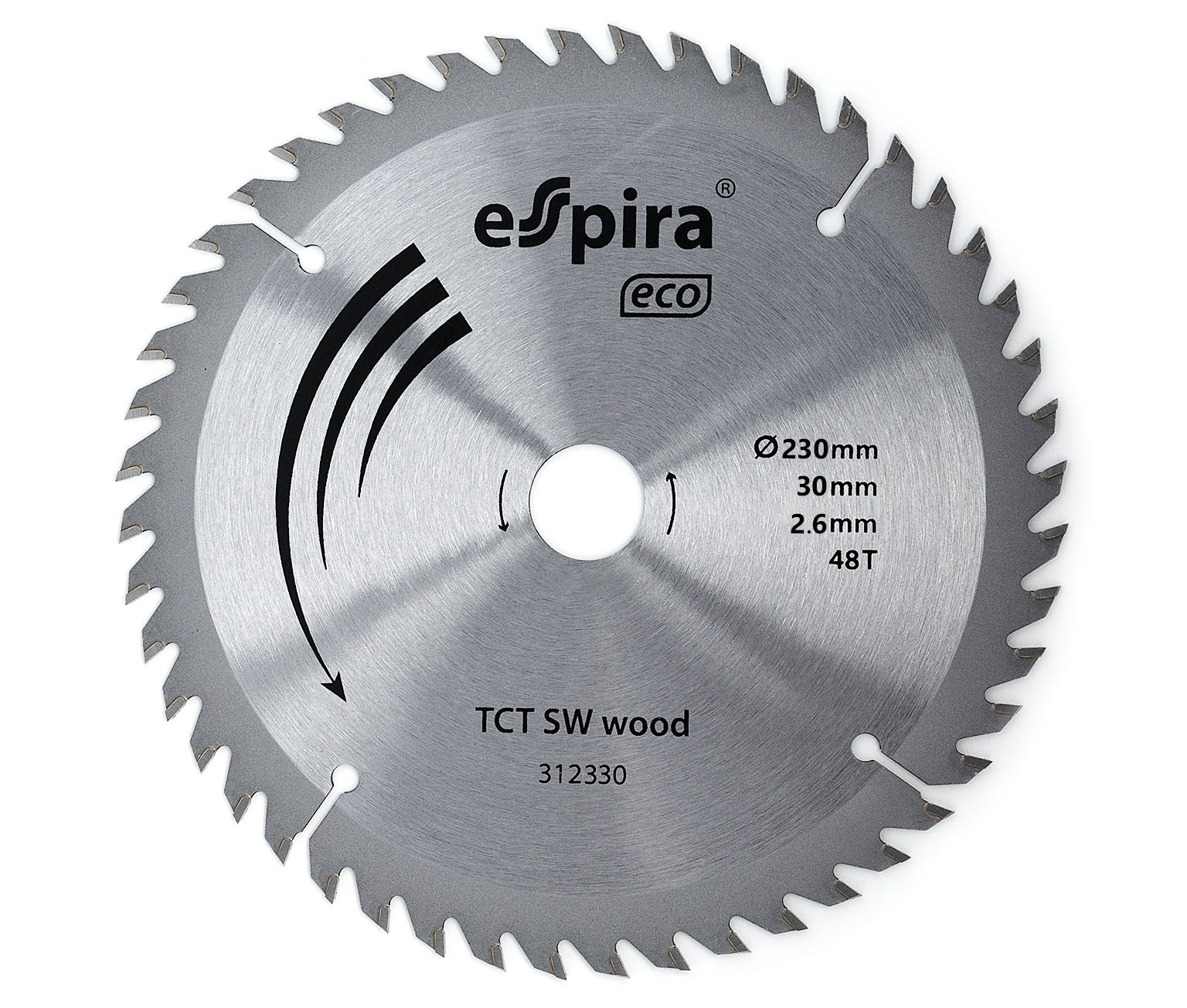 Диск пильный Espira TCT SW Eco 230х30 мм; 48T 312330 диск пильный для циркулярных пил по дереву mos