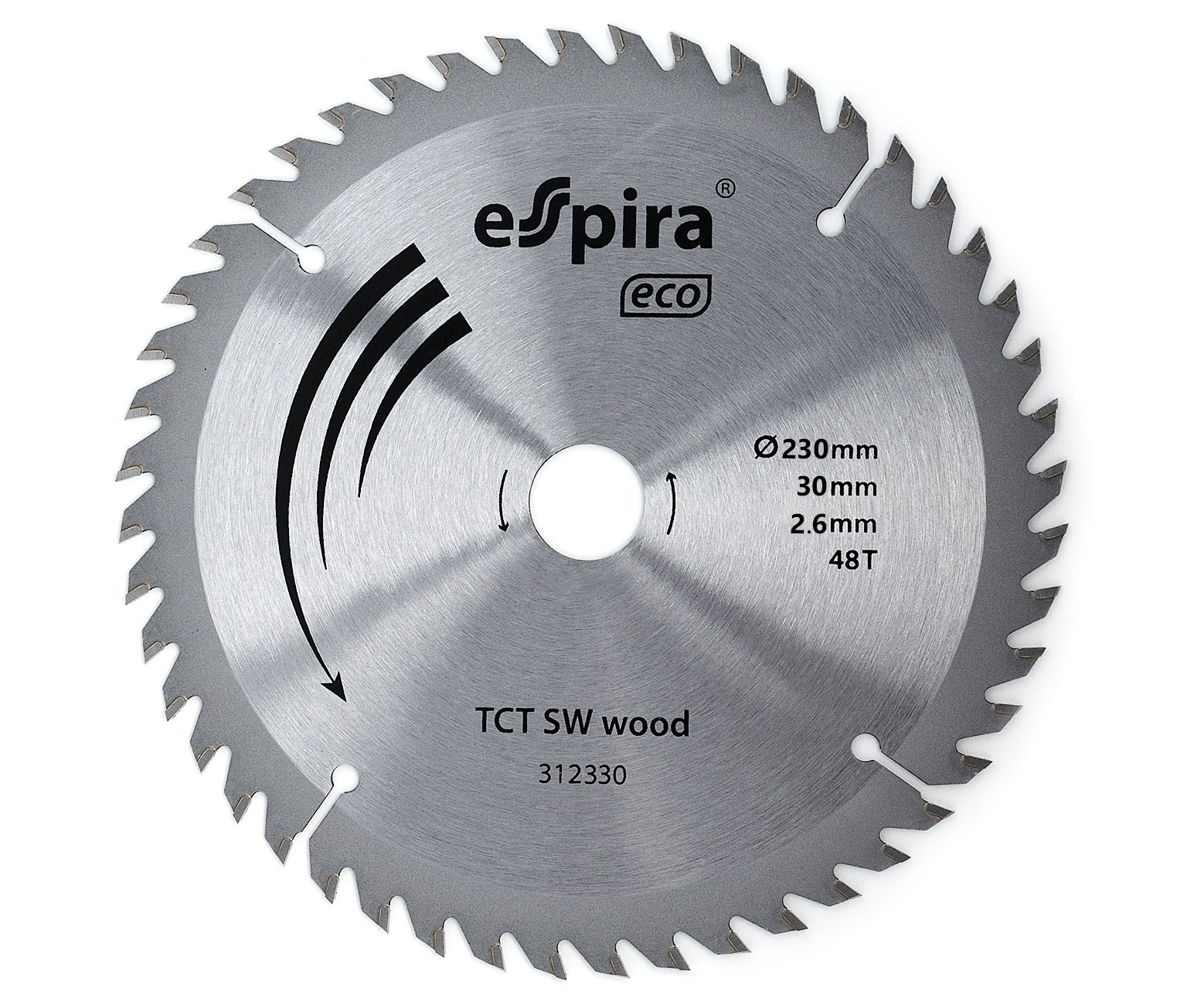 Диск пильный Espira TCT SW Eco 230х30 мм 48T 312330 1291₽