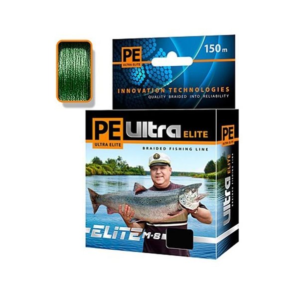 

Леска плетеная Aqua PE Ultra Elite M-8 0,35 мм, 150 м, 32,6 кг, dark green, Зеленый, PE Ultra Elite M-8