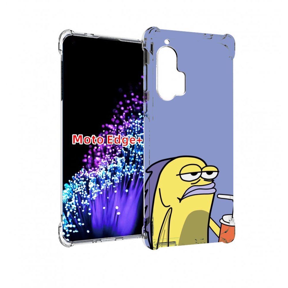 

Чехол MyPads грусная-рыба-из-спанч-боба для Motorola Edge+ Plus, Прозрачный, Tocco