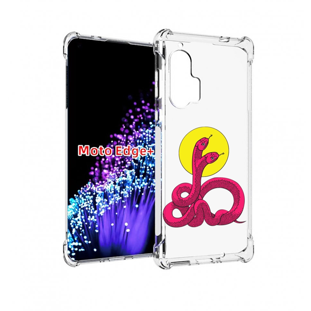 

Чехол MyPads двухголовая-змея для Motorola Edge+ Plus, Прозрачный, Tocco