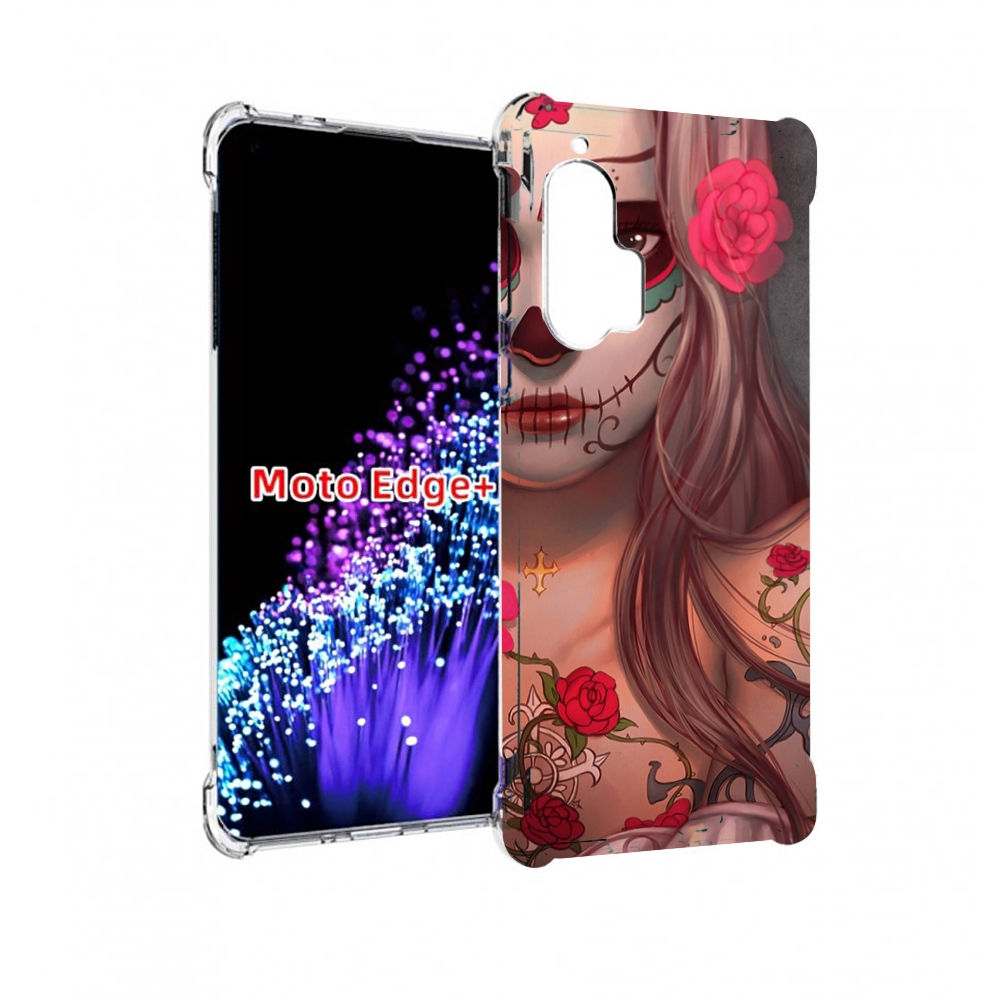 

Чехол MyPads девочка в рисунках для Motorola Edge+ Plus, Прозрачный, Tocco