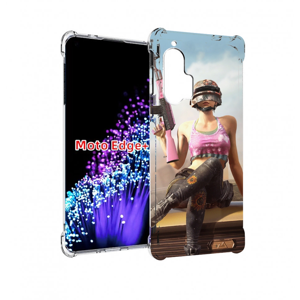 

Чехол MyPads девушка из PUBG для Motorola Edge+ Plus, Прозрачный, Tocco