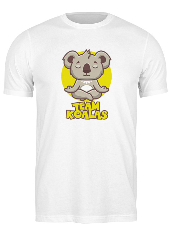 

Футболка мужская Printio Team koalas - official koala t-shirt 2942898 белая L, Белый, Team koalas - official koala t-shirt 2942898