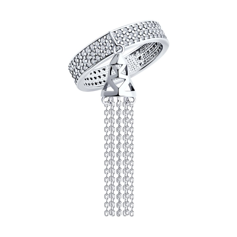

Кольцо из серебра р. 19,5 SOKOLOV 94014066, фианит, 94014066