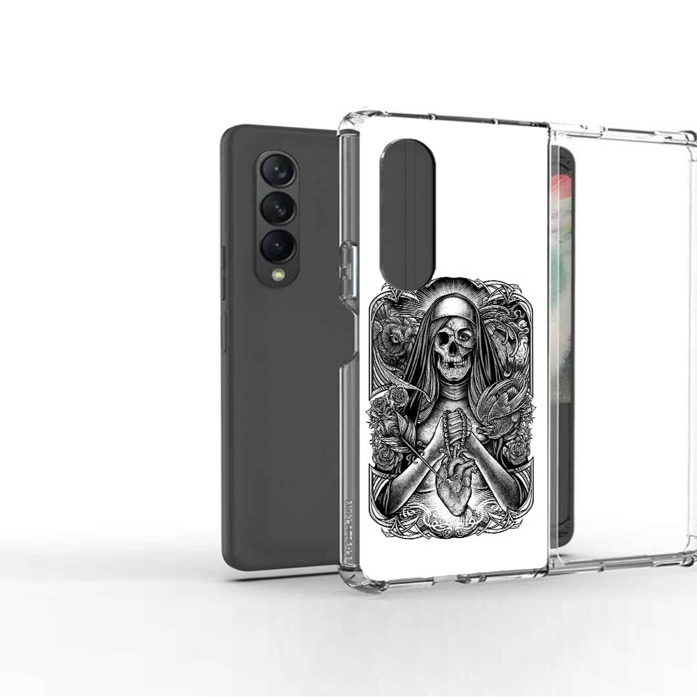

Чехол MyPads Tocco для Samsung Galaxy Z Fold2 скелет с сердцем, Прозрачный, Tocco