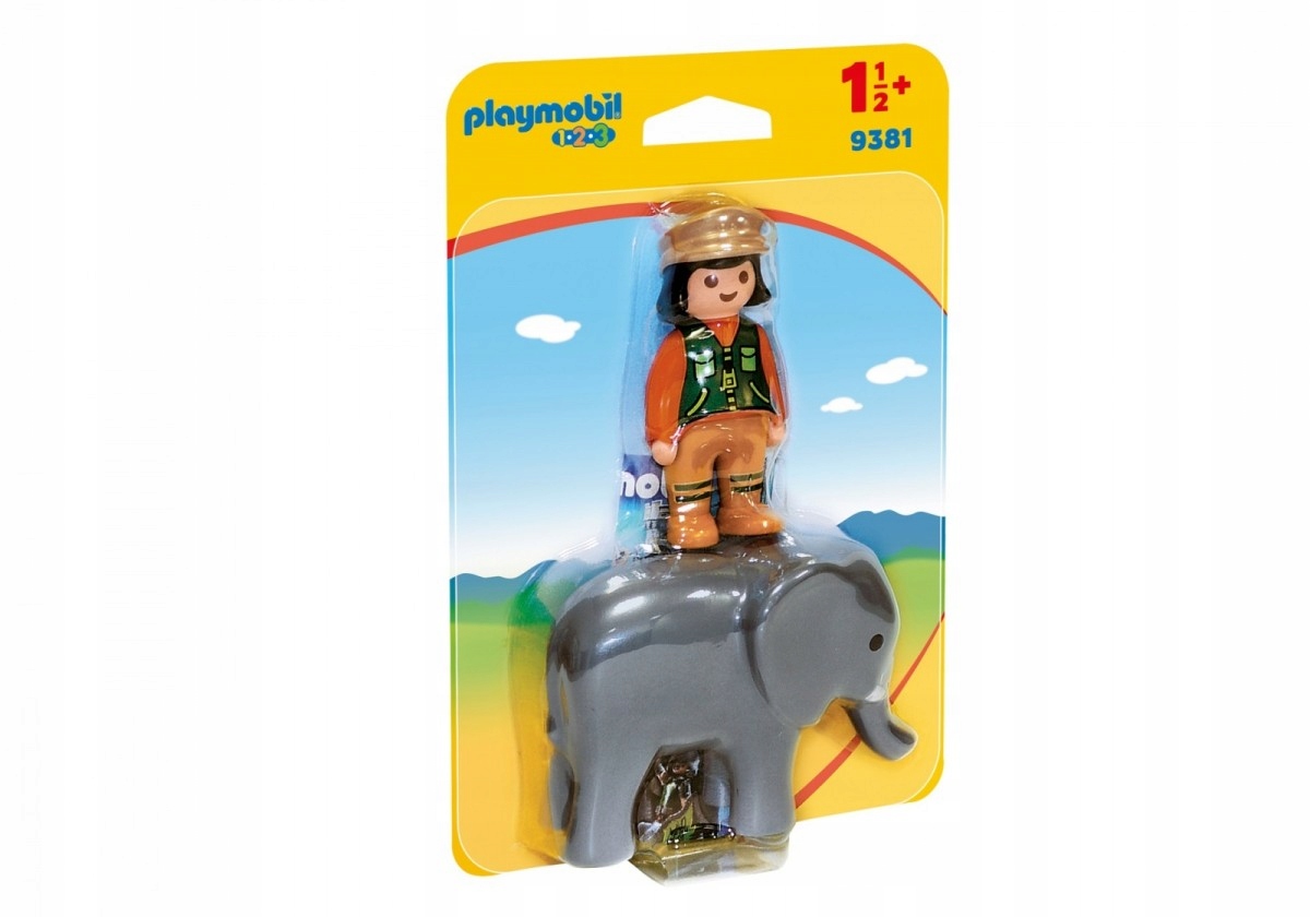 

Конструктор Playmobil Смотритель зоопарка со слоном 9381, Playmobil 1.2.3.