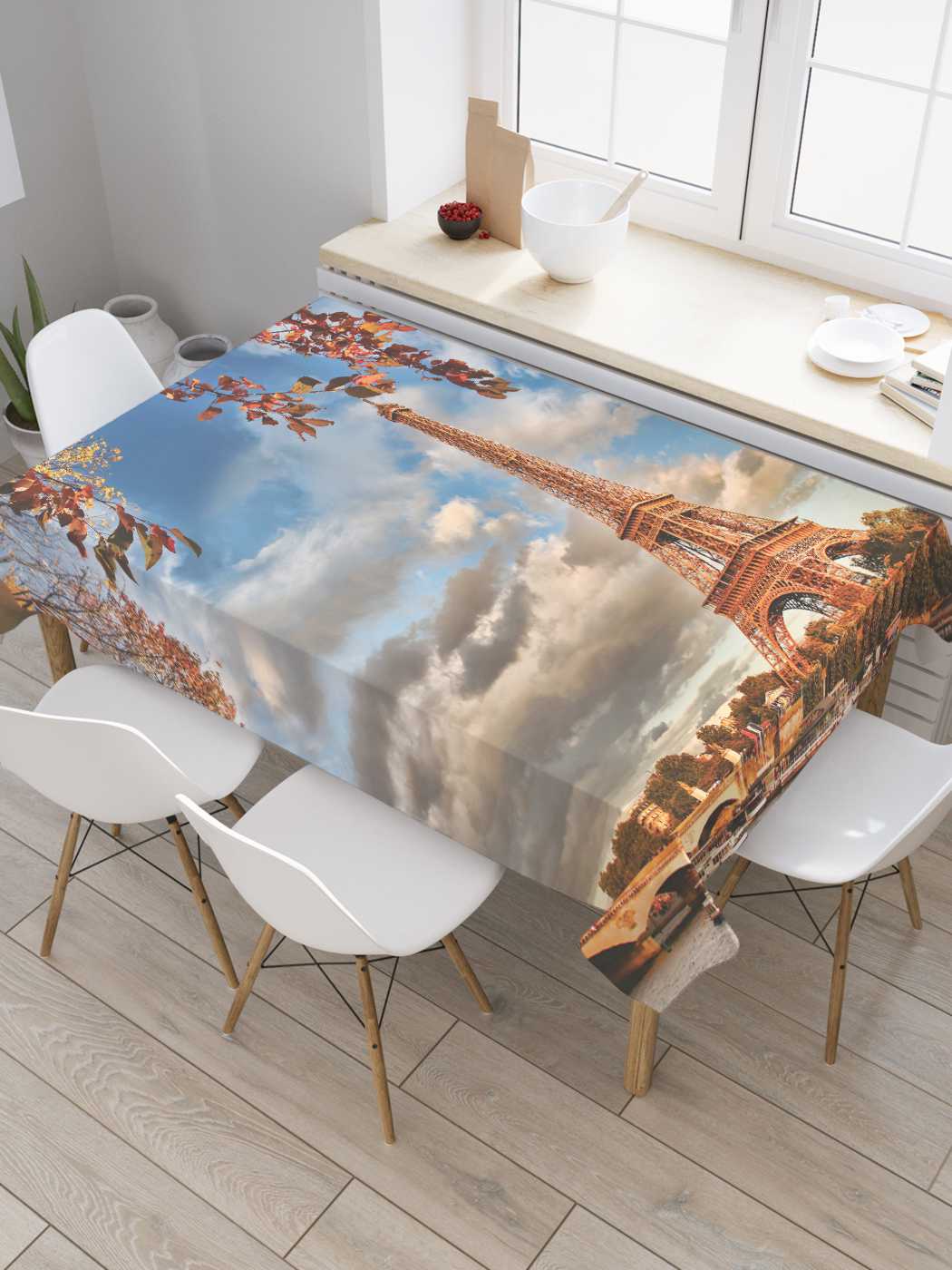 

Скатерть прямоугольная JoyArty "Верхушка Эйфелевой башни" из оксфорда, 180x145 см, Голубой, Верхушка Эйфелевой башни