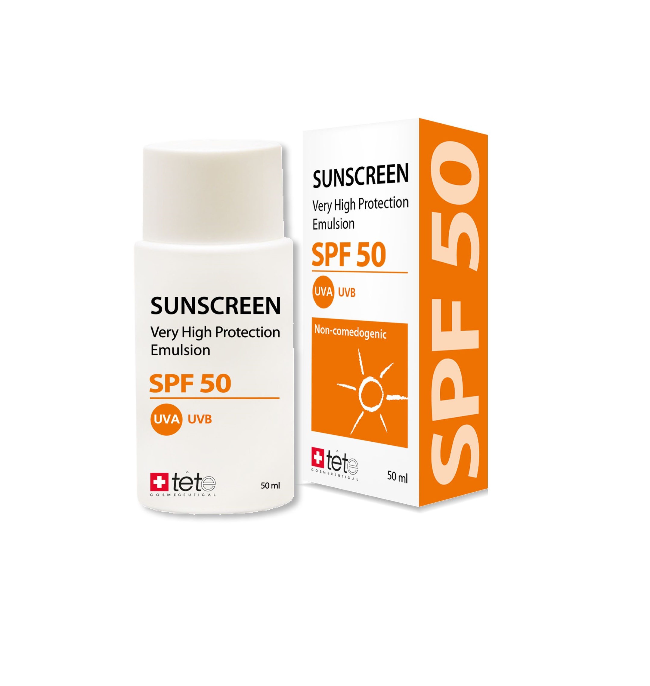 Солнцезащитный флюид SPF30 Tete Cosmeceutical Sunscreen, 50 мл комплекс для упругости бюста tete cosmeceutical гиалуроновая кислота 3 10 мл