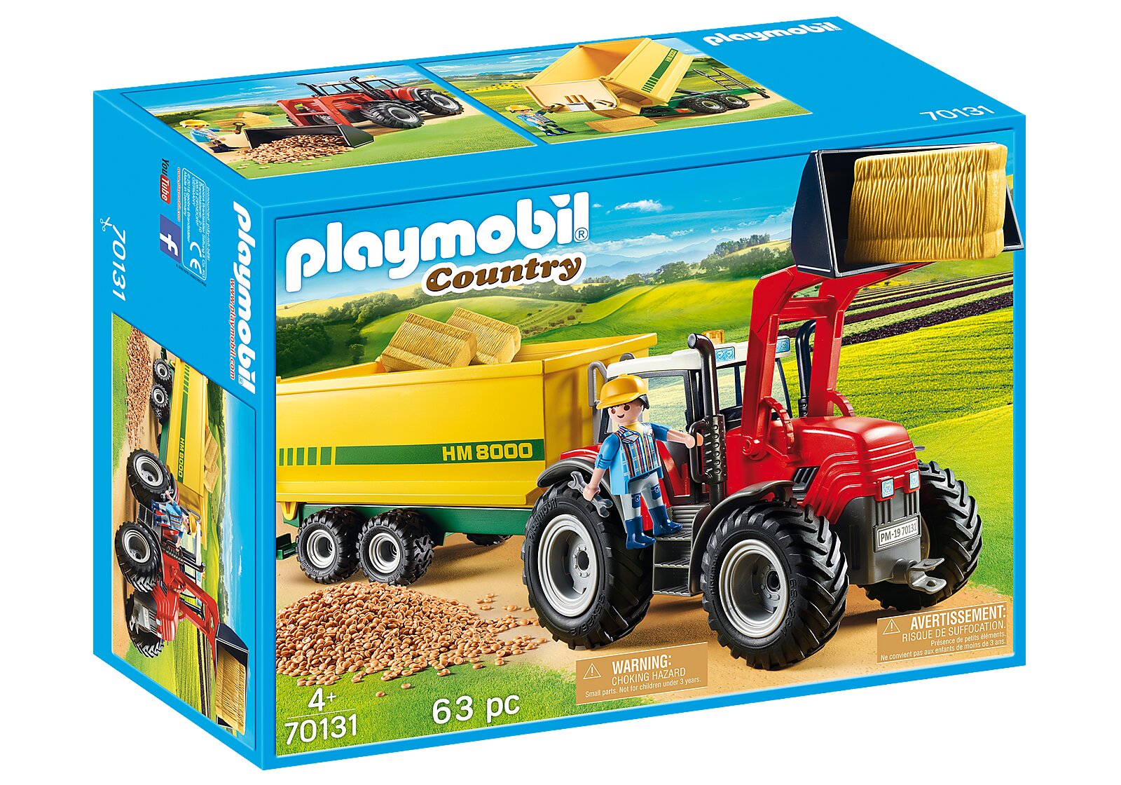 

Конструктор Playmobil Трактор с прицепом 70131, Ферма