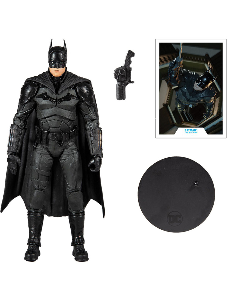 Фигурка Бэтмен Batman 2022 (подвижная, подставка, пистолет, 18 см)