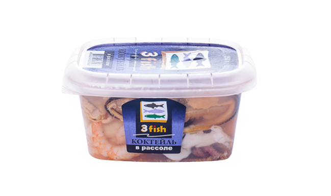 фото Коктейль из морепродуктов 3 fish в масле 250 г 3-fish