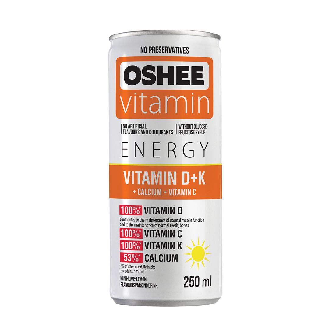 Газированный напиток Oshee Vitamin D+K мята-лайм-лимон 0,25 л