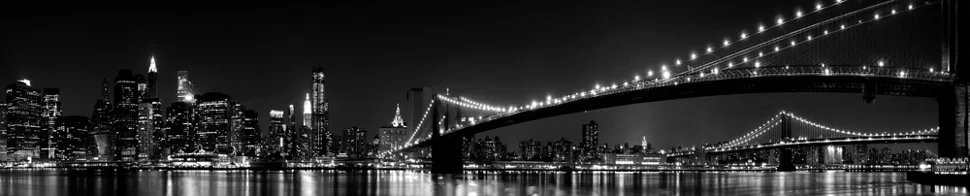 фото Панель-фартук авс уф-печать лак город24 ночные мосты 3000x600x1,5мм оптион