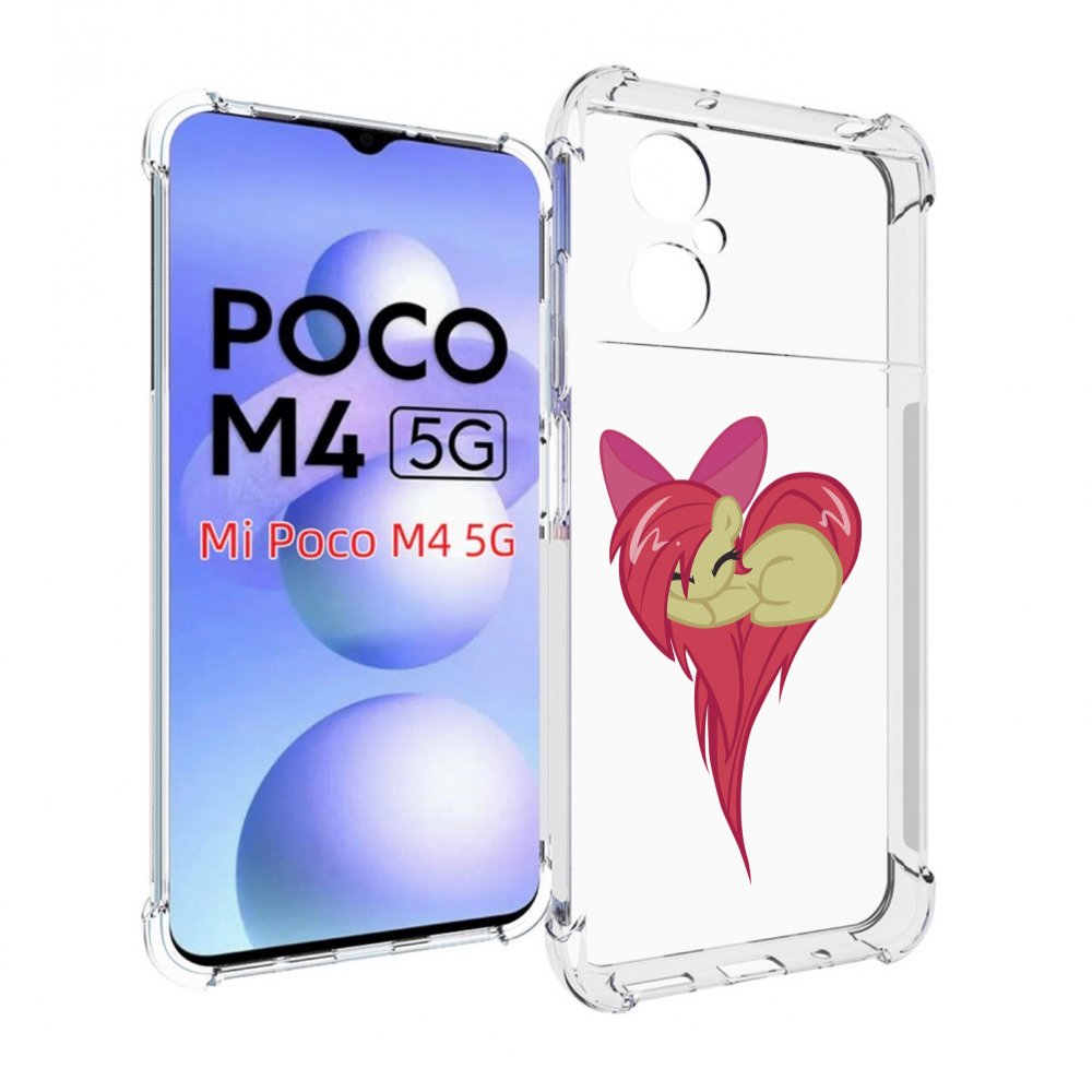 

Чехол MyPads сердце-из-пони для Xiaomi Poco M4 5G, Прозрачный, Tocco
