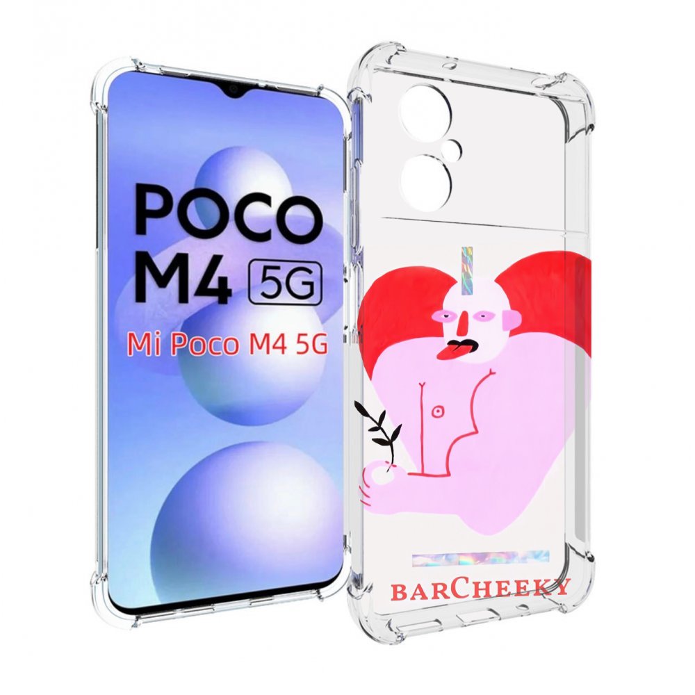 

Чехол MyPads силач в сердце женский для Xiaomi Poco M4 5G, Прозрачный, Tocco