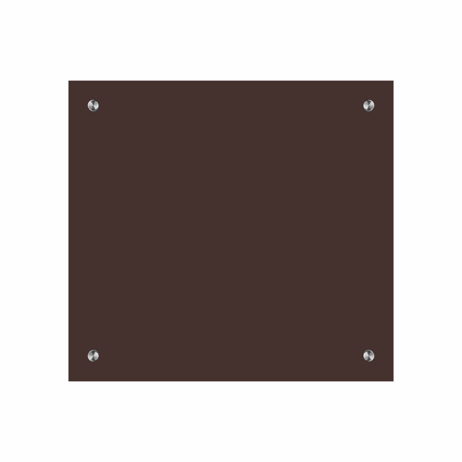 Защитный экран для кухни Normand RAL 8017, 600х600 мм, из закаленного стекла 4 мм