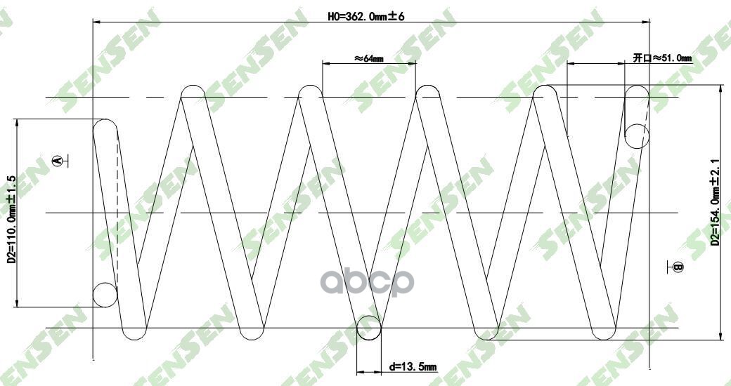 

Пружина подвески передней CHEVROLET NUBIRA 05-11 Sensen scp10129