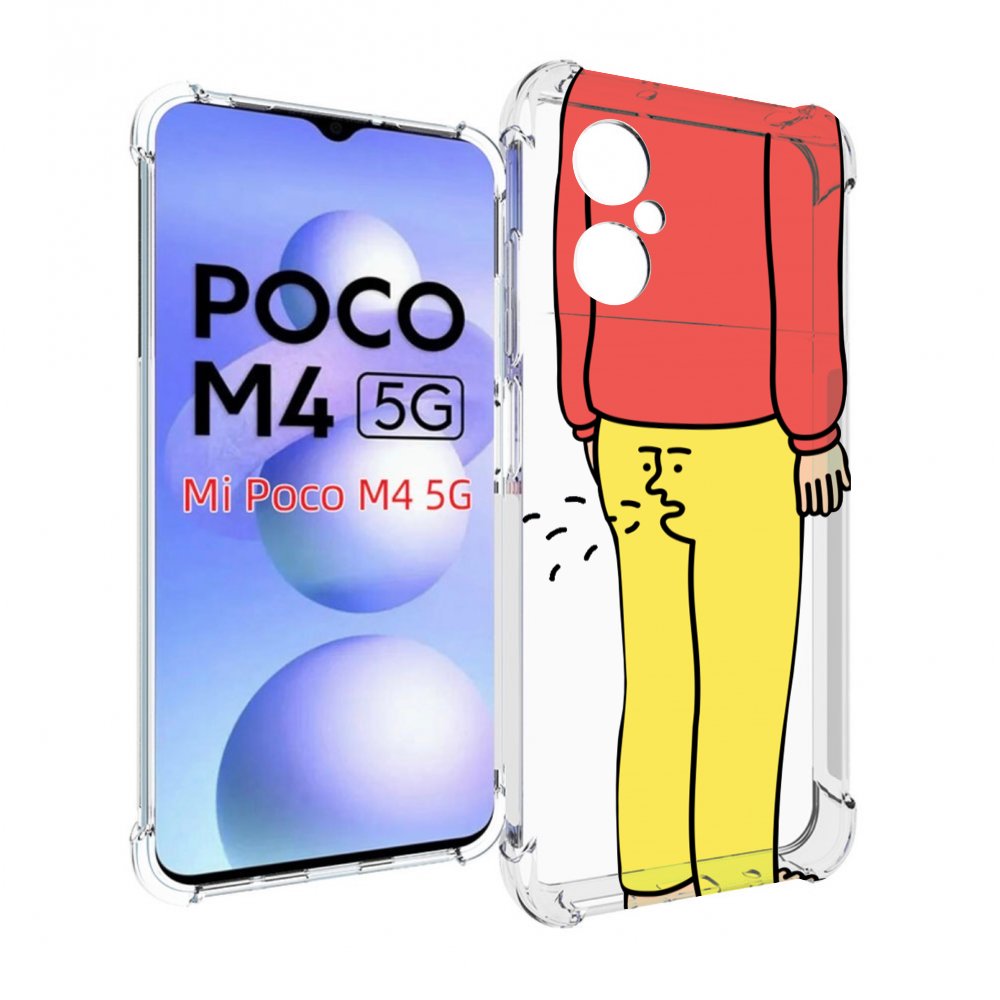 

Чехол MyPads смешной-мужчина для Xiaomi Poco M4 5G, Прозрачный, Tocco