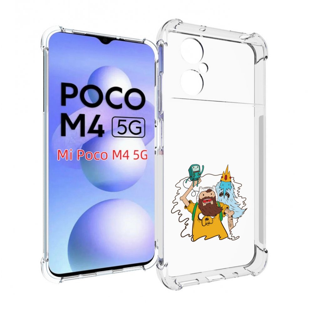 

Чехол MyPads время приключений старый Финн для Xiaomi Poco M4 5G, Прозрачный, Tocco