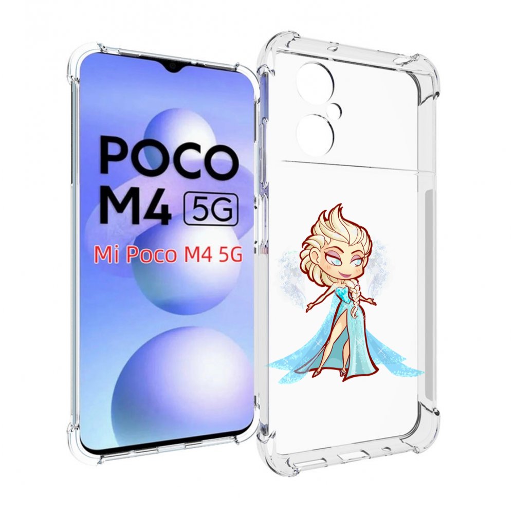 

Чехол MyPads снежная-принцесса женский для Xiaomi Poco M4 5G, Прозрачный, Tocco