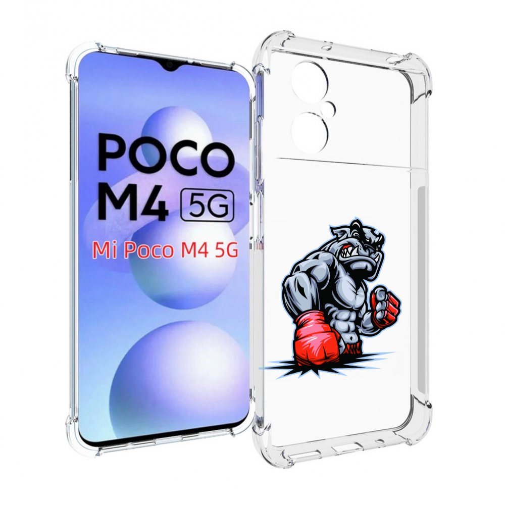

Чехол MyPads собака-боксер для Xiaomi Poco M4 5G, Прозрачный, Tocco