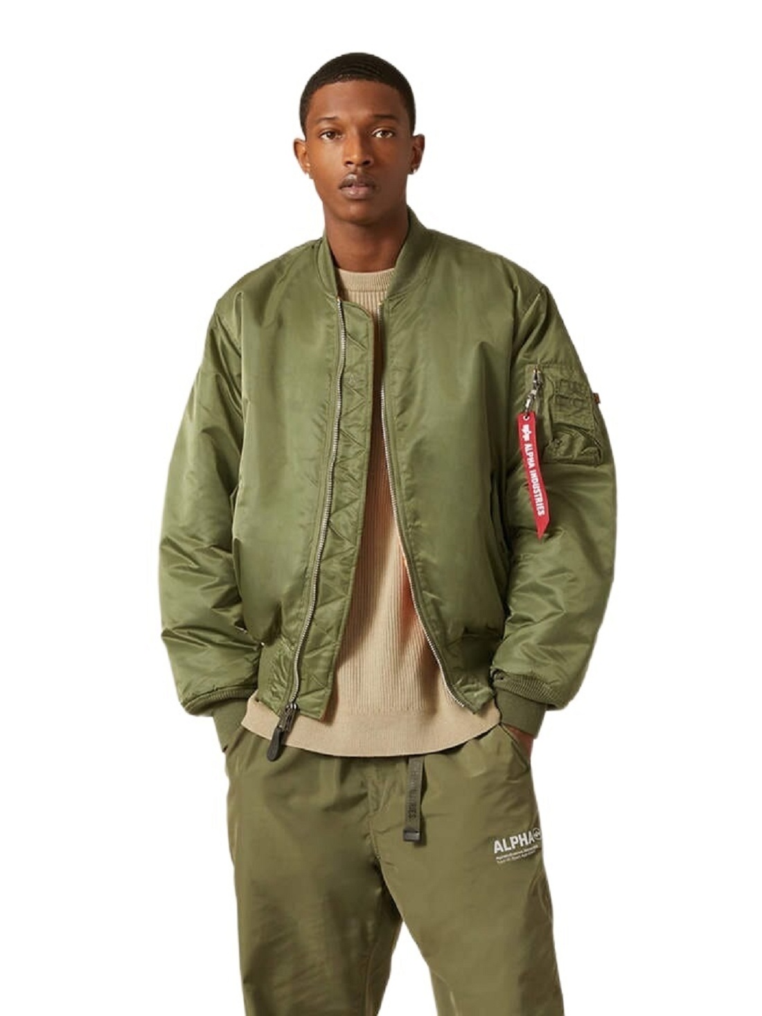 Бомбер унисекс Alpha Industries MA-1 зеленый 5XL