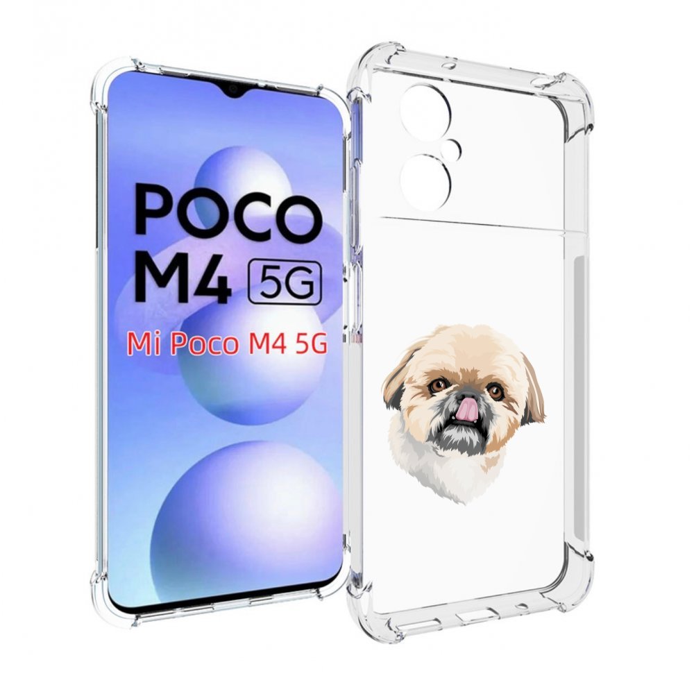 

Чехол MyPads собачка-с-язычком для Xiaomi Poco M4 5G, Прозрачный, Tocco