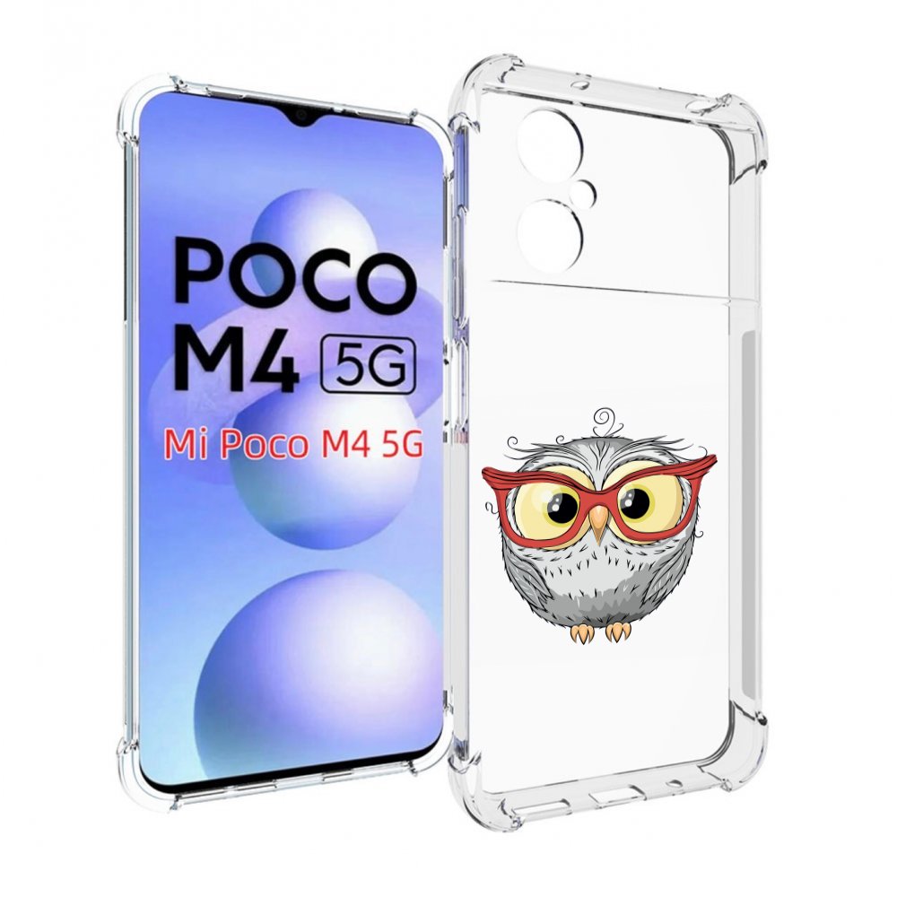 

Чехол MyPads сова-в-красных-очках для Xiaomi Poco M4 5G, Прозрачный, Tocco