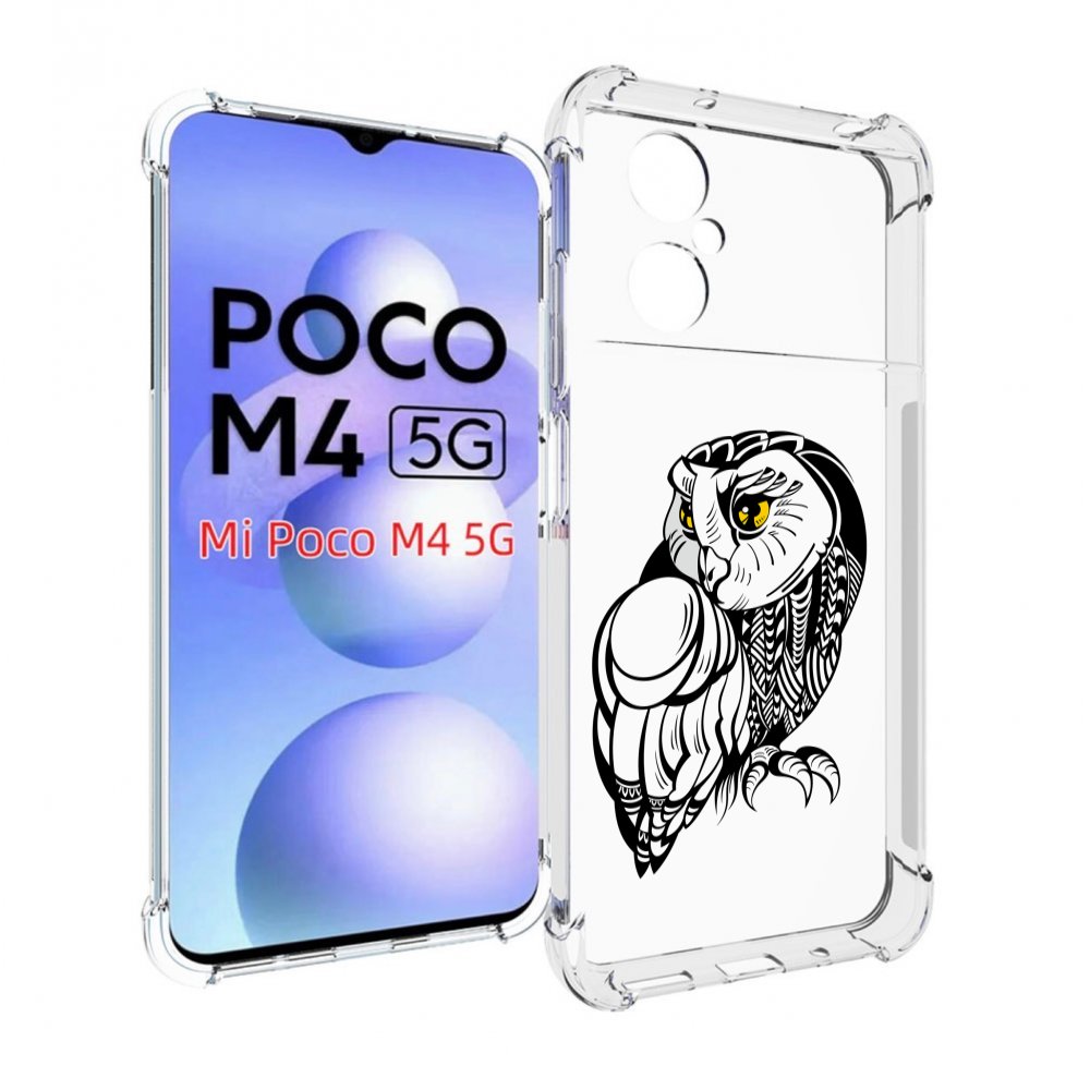 

Чехол MyPads сова-красотка для Xiaomi Poco M4 5G, Прозрачный, Tocco