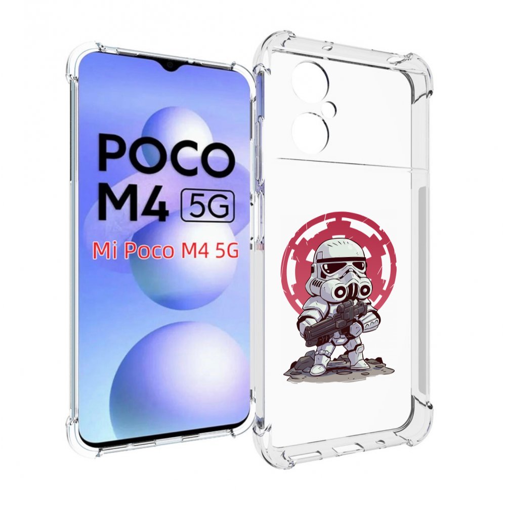 

Чехол MyPads солдат-из-старварс для Xiaomi Poco M4 5G, Прозрачный, Tocco