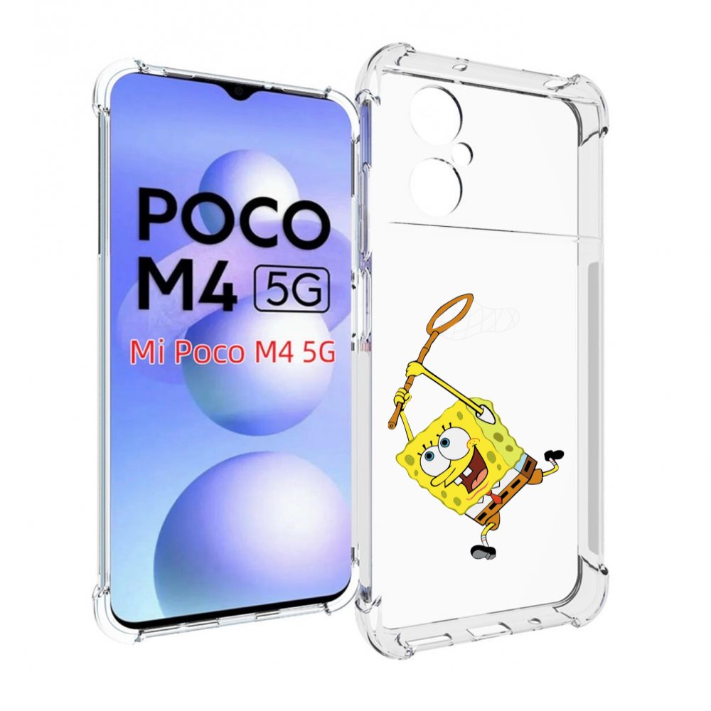 

Чехол MyPads спанчбоб-с-сочком для Xiaomi Poco M4 5G, Прозрачный, Tocco