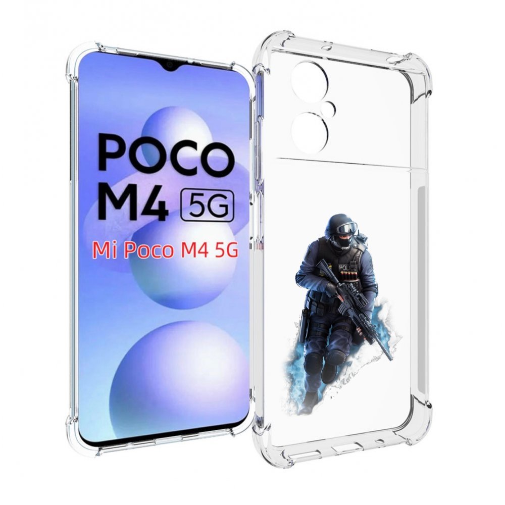 

Чехол MyPads спецназ-ксго для Xiaomi Poco M4 5G, Прозрачный, Tocco
