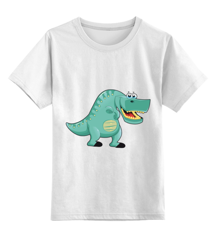 

Детская футболка Printio Забавный динозавр цв.белый р.152, 0000002079353