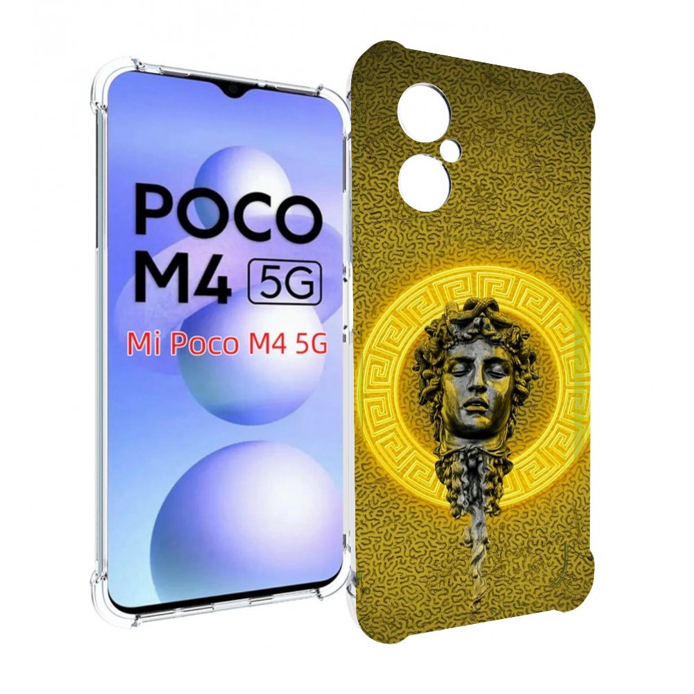 

Чехол MyPads статуя версачи для Xiaomi Poco M4 5G, Прозрачный, Tocco
