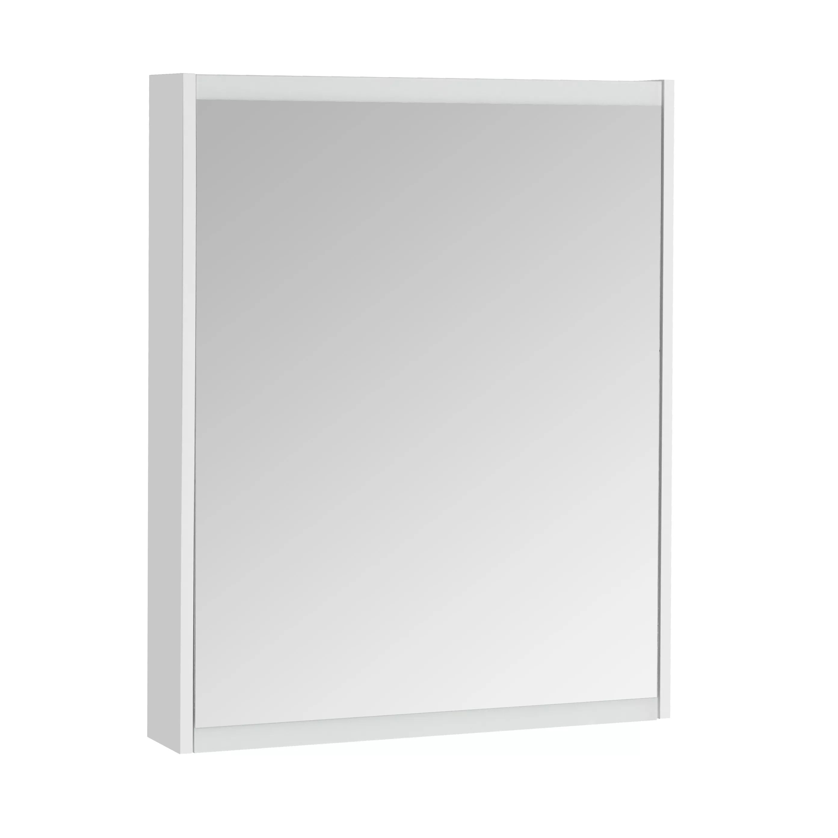 зеркальный шкаф для ванной dreja premium 100 белый глянец Шкаф Aquaton Нортон 65 (1A249102NT010) с зеркалом подвесной белый глянец