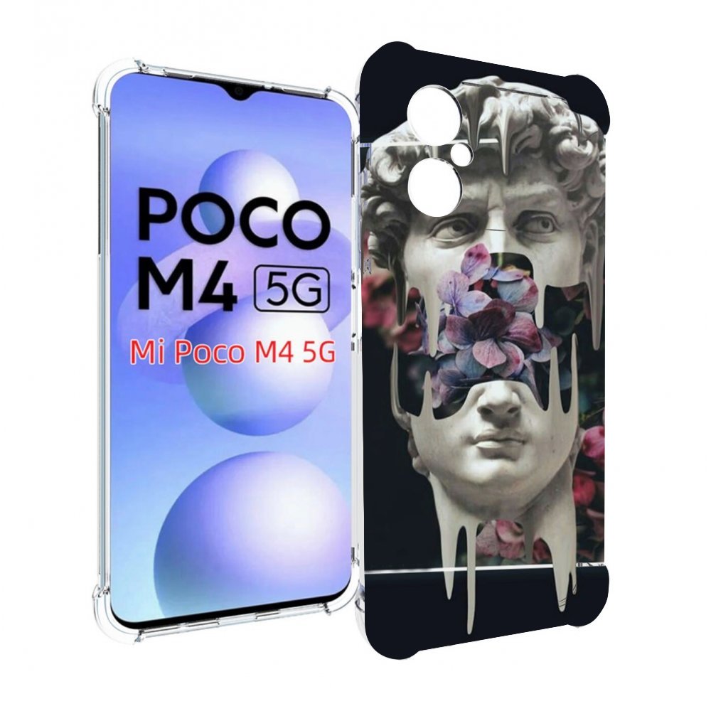 

Чехол MyPads статуя-с-цветами-внутри для Xiaomi Poco M4 5G, Прозрачный, Tocco