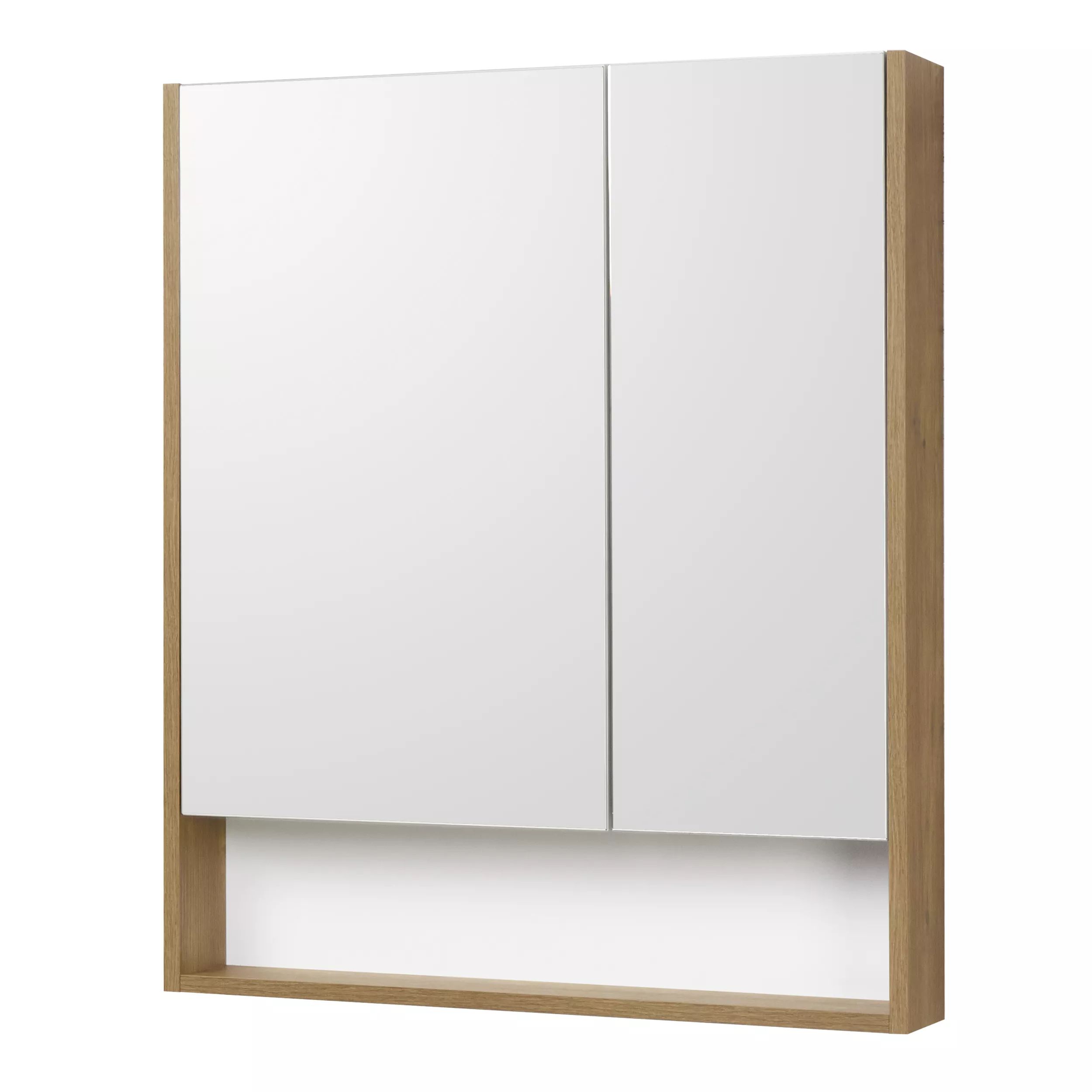 Шкаф Aquaton Сканди 70 (1A252202SDZ90) с зеркалом подвесной белый/дуб рустикальный косметичка на молнии с зеркалом белый