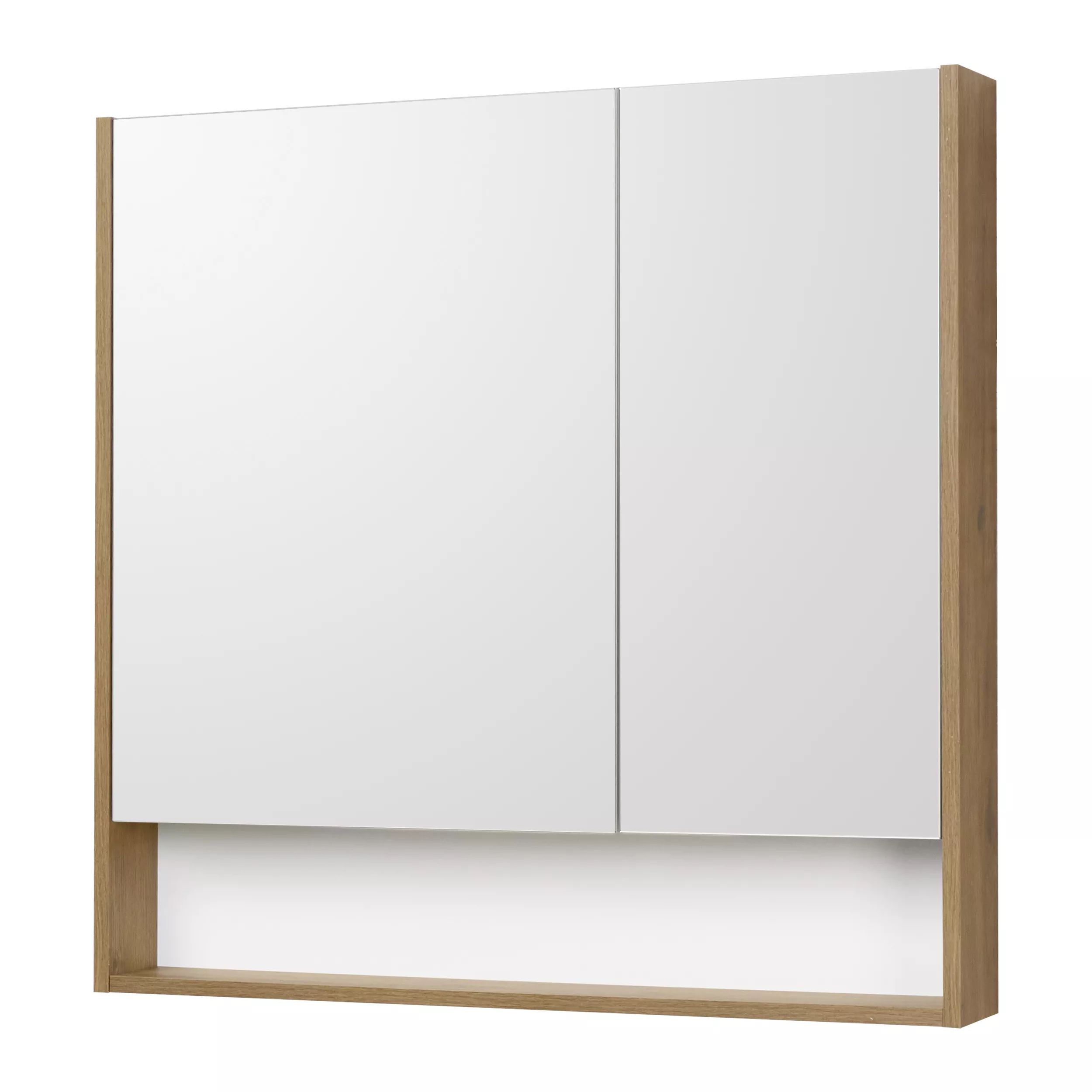 Шкаф Aquaton Сканди 90 белый (1A252302SDZ90) с зеркалом подвесной белый/дуб рустикальный