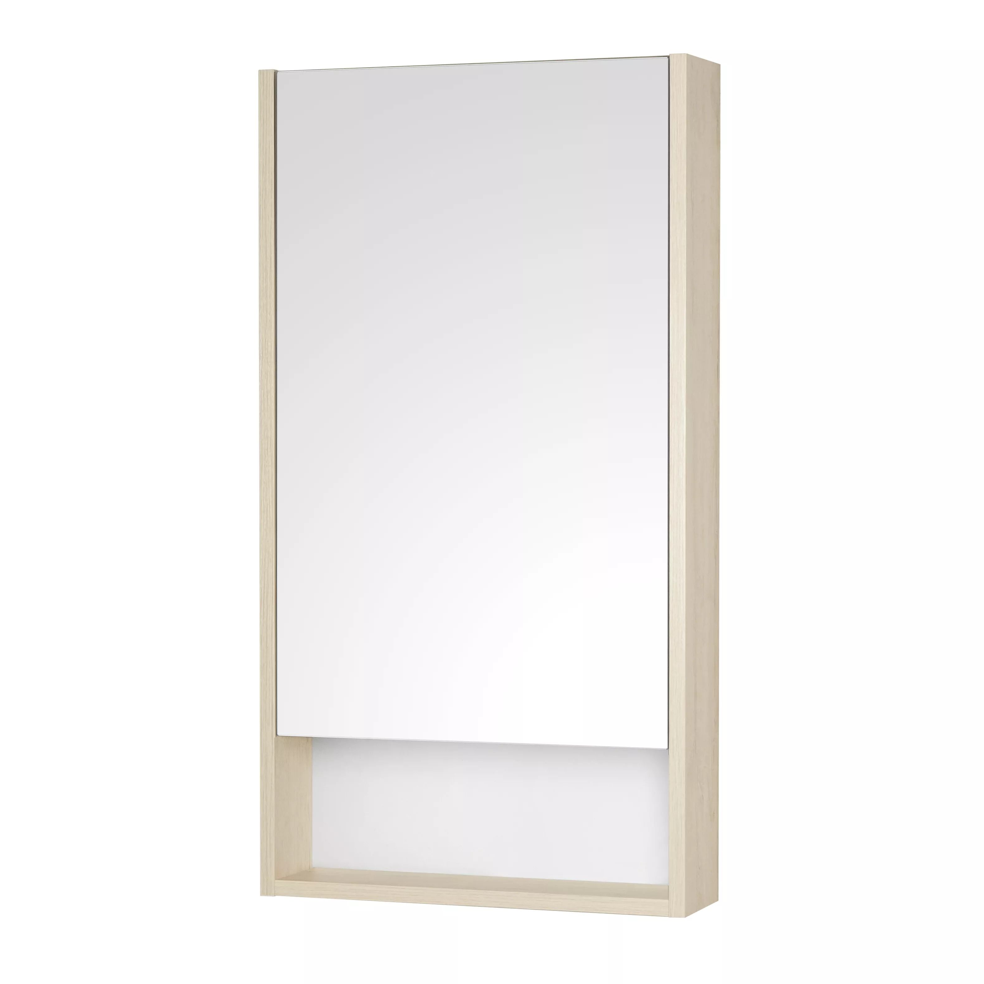 Шкаф Aquaton Сканди 45 (1A252002SDB20) с зеркалом подвесной белый/дуб верона распашной шкаф сканди сосна санторини светлая дуб делано
