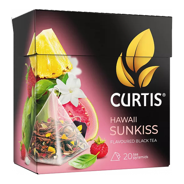Чай черный Curtis Hawaii Sunkiss с ароматом гуавы, земляникой, ананасом и базиликом 20 пак
