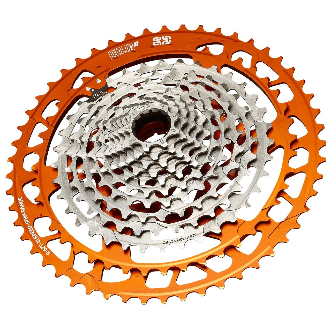 Кассета E Thirteen Helix Race Cassette 9-52t 12-speed Naranja (FW2HRA-121)