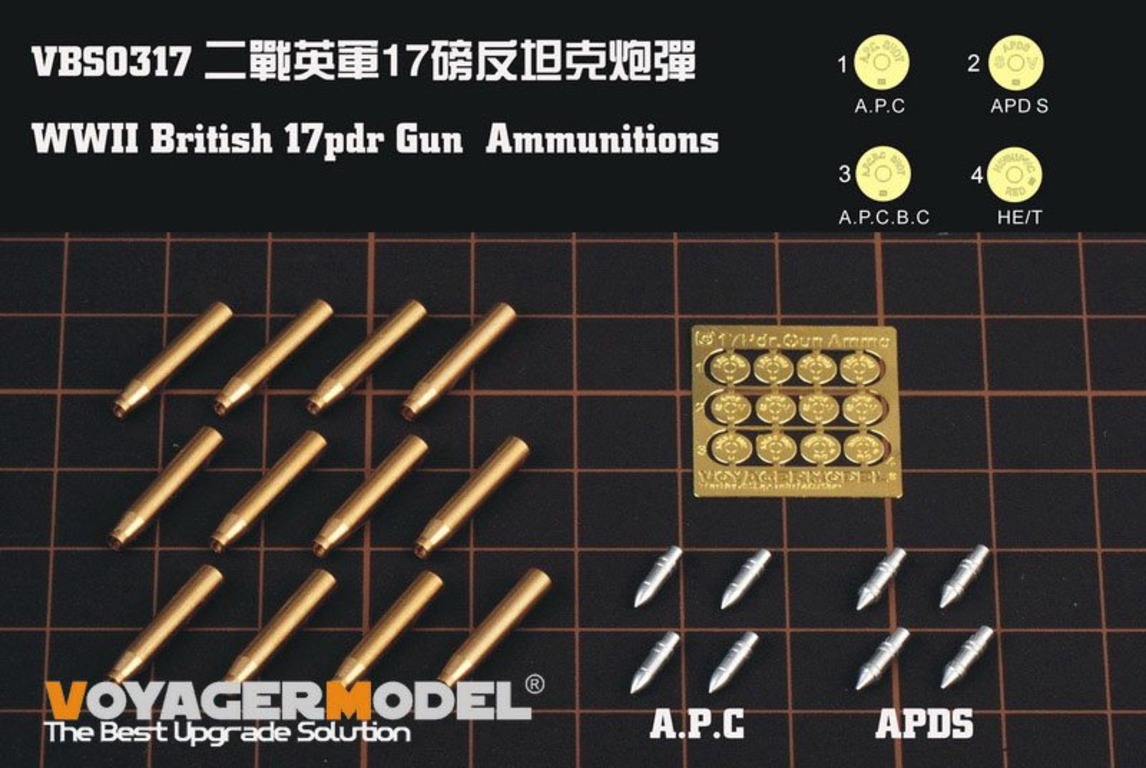 Боеприпасы для Британских 17-фунтовых пушек времен 2 мир. войны GP Harper Voyager VBS0317