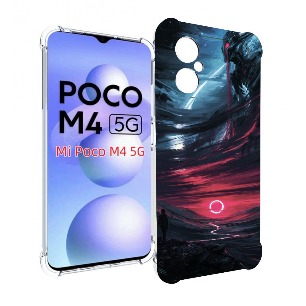 

Чехол MyPads страшный мир для Xiaomi Poco M4 5G, Прозрачный, Tocco